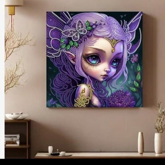 Purple Girl Elf Diamond Painting Kit #119 - Picture 4 of 5